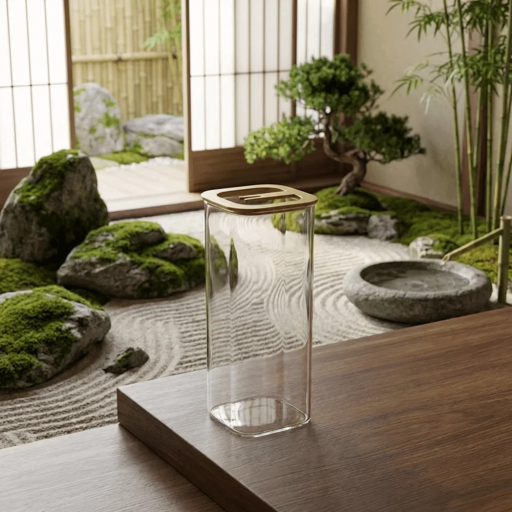 Cuboid Shape Incense Stick Stand Transparent Zen Style Removable Ash Collector Minimalist Upside-Down Incense Holder Spa