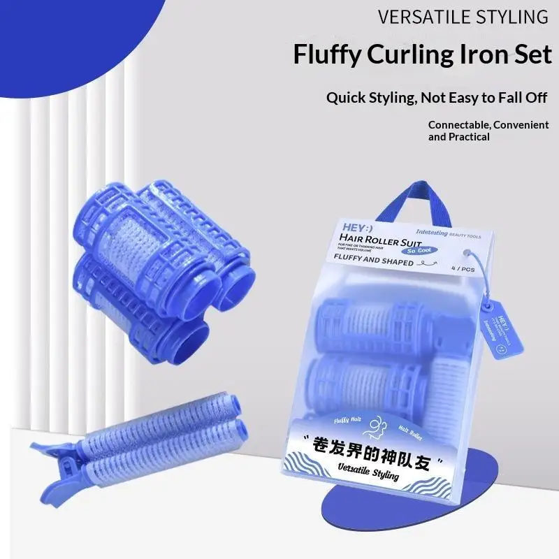 Reusable No Heat Bangs Curling Rollers 4Pcs Soft Lazy Hair Curler Set DIY Hair Styling Accessories for Gift Giving