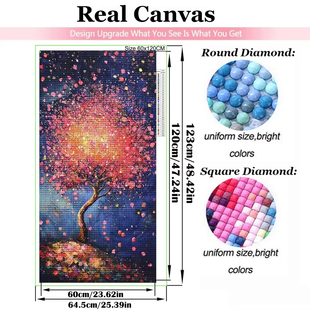Diamond Art Flying Cherry Blossoms in the Sky Wall Art 5D Diamond Painting Big Size Full Drills Diamond Embroidery Cross Stitch