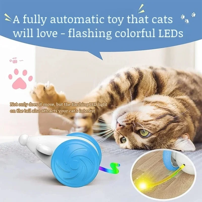 Pet cat toys self-excitement boredom electric mouse running car automatic cat teaser laser kitten consume stamina