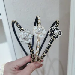 Luxury Vintage Camellia headband Pearl Heart Hair clips for hair accessories korean Accessories for jewelry for women