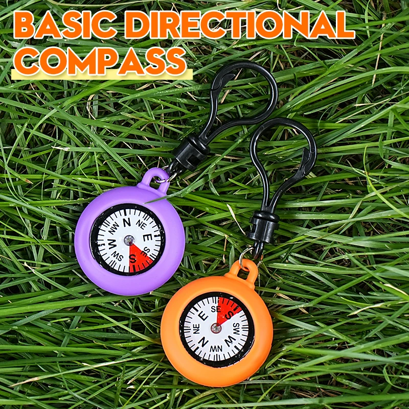 

High Precision Outdoor Student Teaching Compass Mountaineering Buckle Pendant Camping Survival Gear Educational Toy