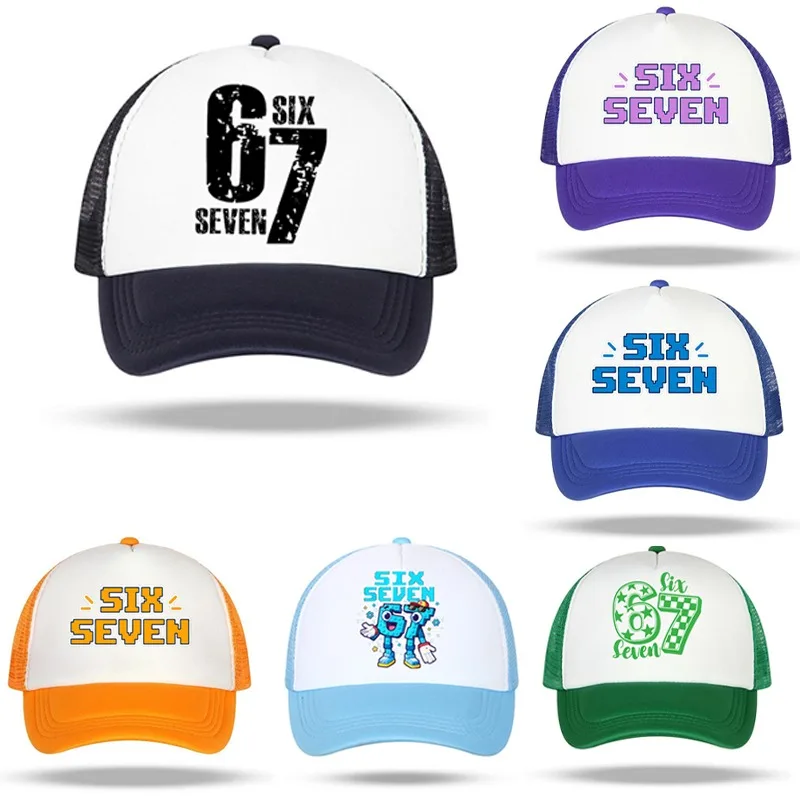 Steal A Brainrot Baseball Cap Funny 67 Six Seven Cartoon Patterned Hat Boys Girls Cute Sun Hats Women Men Outdoor Caps Gifts New