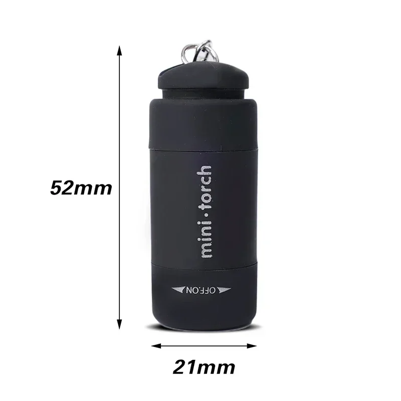 Multifunctional LED Flashlight Mini Rechargeable Pocket Keychain Flashlight Waterproof Outdoor Hiking Camping Mini Flashlight