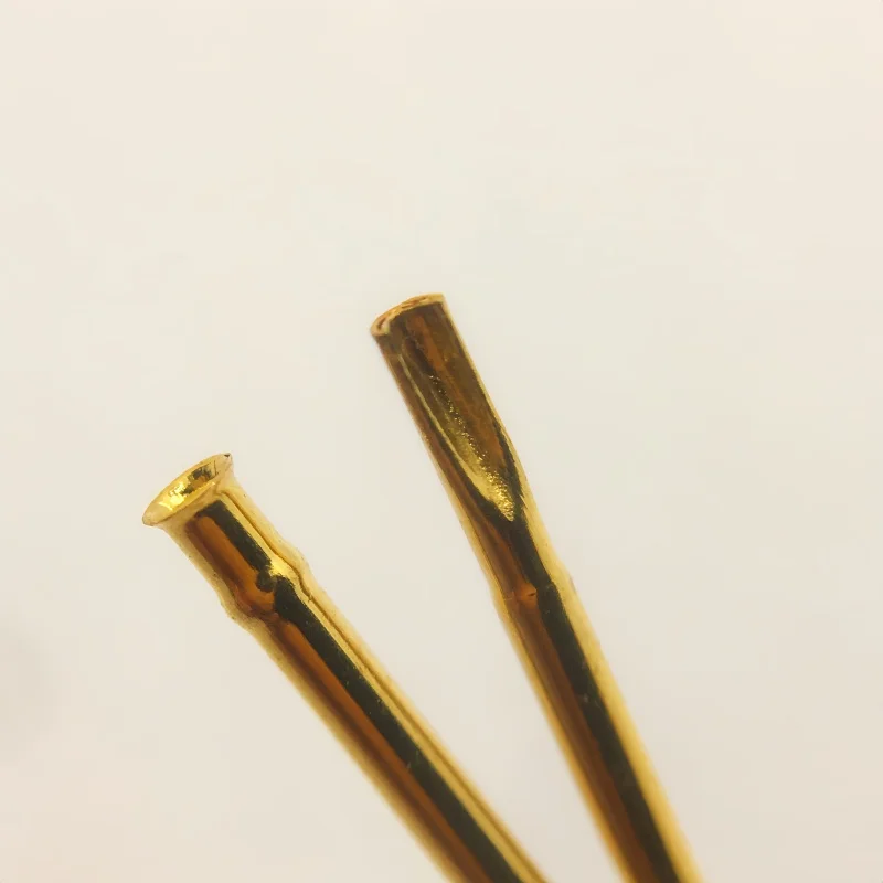 20/100PCS RM75-1S Test Pin PM75-B1 Receptacle Brass Tube Needle Sleeve Seat Solder Connect Probe Sleeve 26.8mm Outer Dia 1.32mm