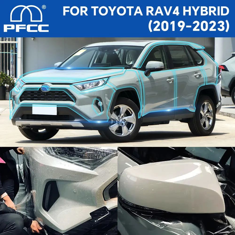 

PFCC Car Precut Paint Protection Clear Film PPF TPU for Toyota RAV4 Hybrid XA50 2019-2023 Accessories Kit Sticker Transparent