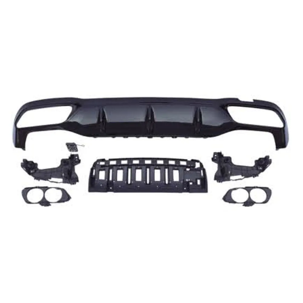 

Suitable for Mercedes-benz E-Class W213 E53 rear diffuser black E53 AMG sedan rear lip