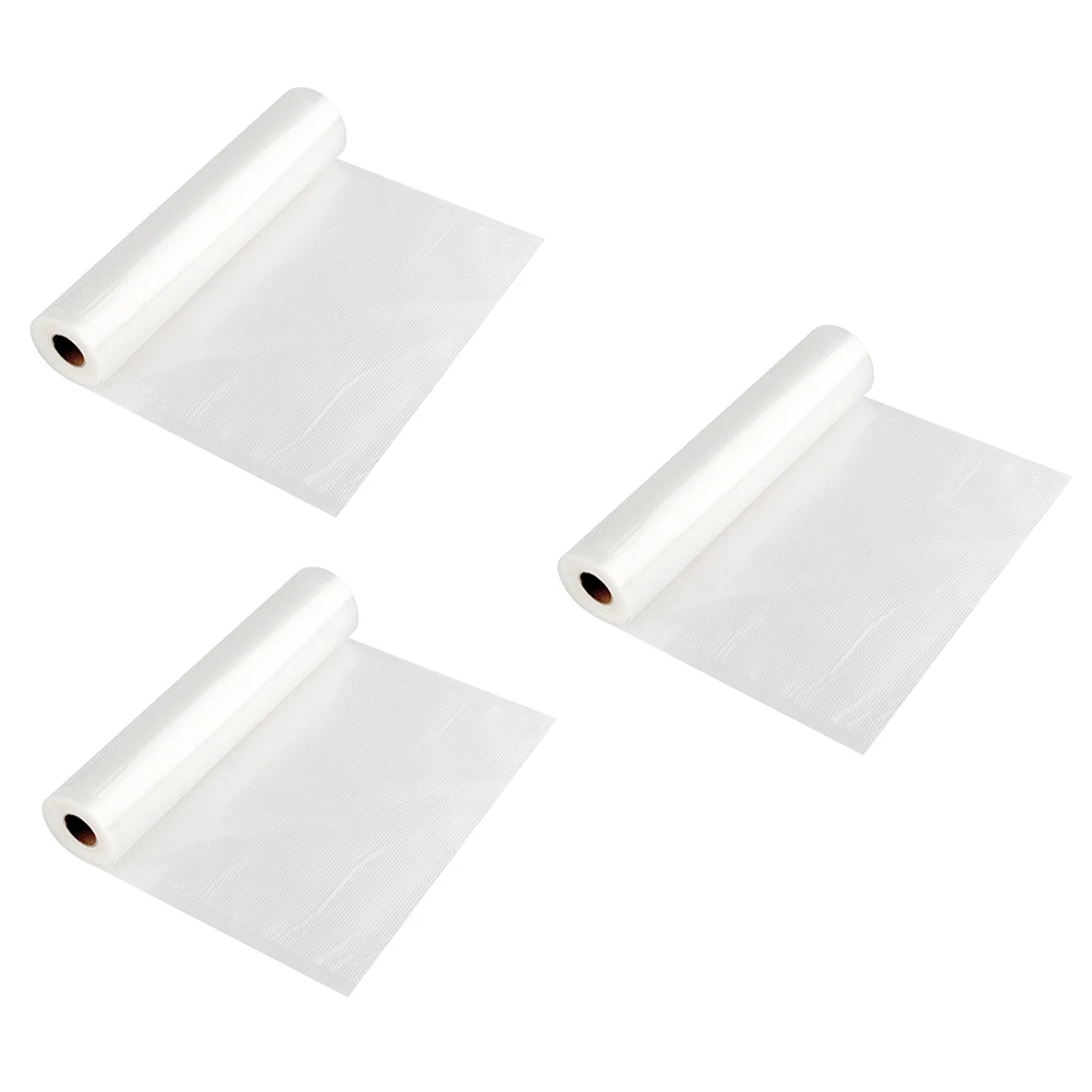 

3 Rolls Vacuum Compression Fresh Keeping Bags Sealing Vegetable Storage Reusable High Temperature Resistant Flexible