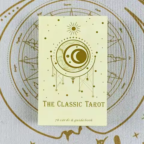 The Classic Tarot Cards Deck A 78Pcs With Paper instruction manual For Easy Beginners, Fate Fortune Divination Party Board Game