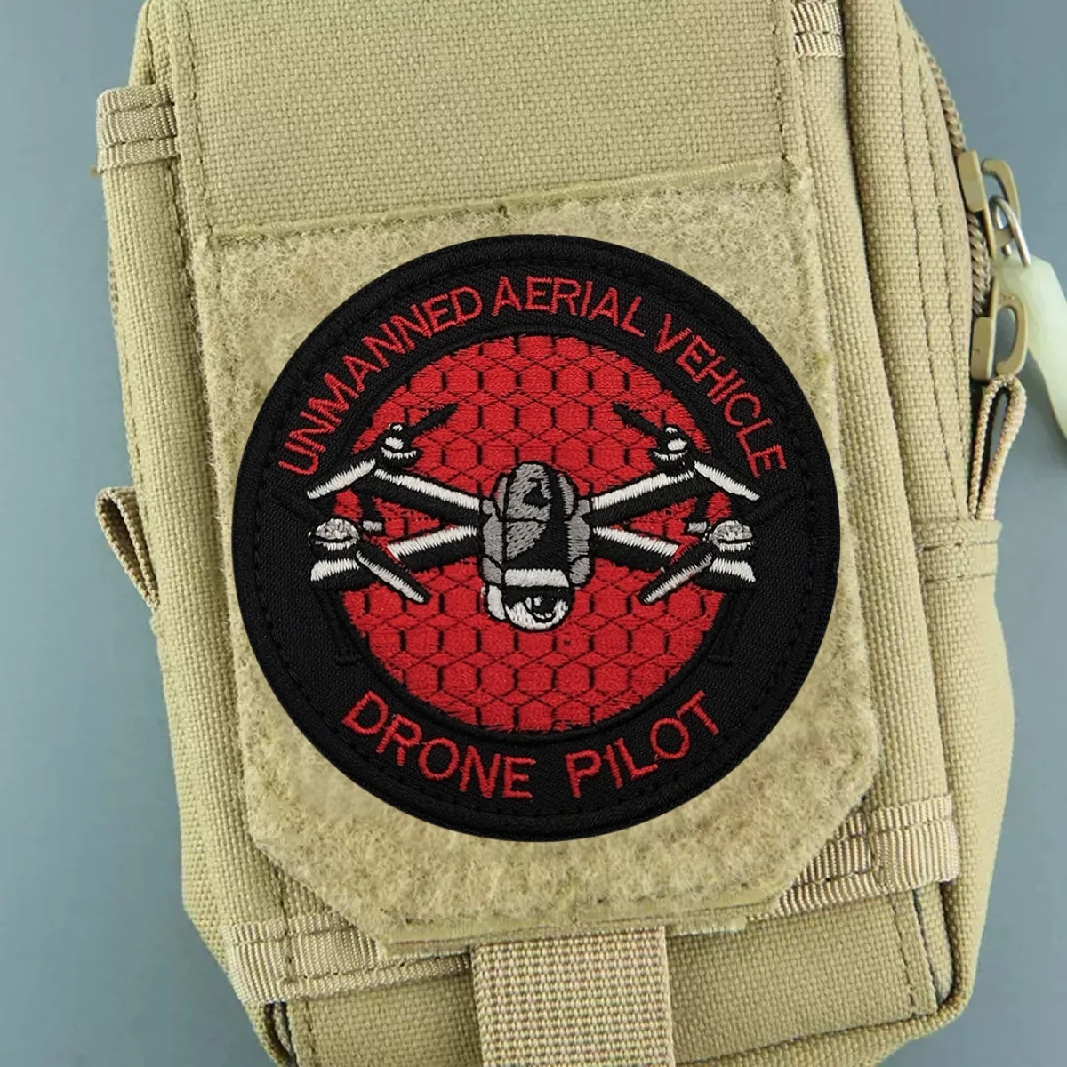 Drone Pilot Embroidery Patch Sticker on Clothes Hook Loop Military Patches Backpack  Applique Tactical Morale Badges Emblem