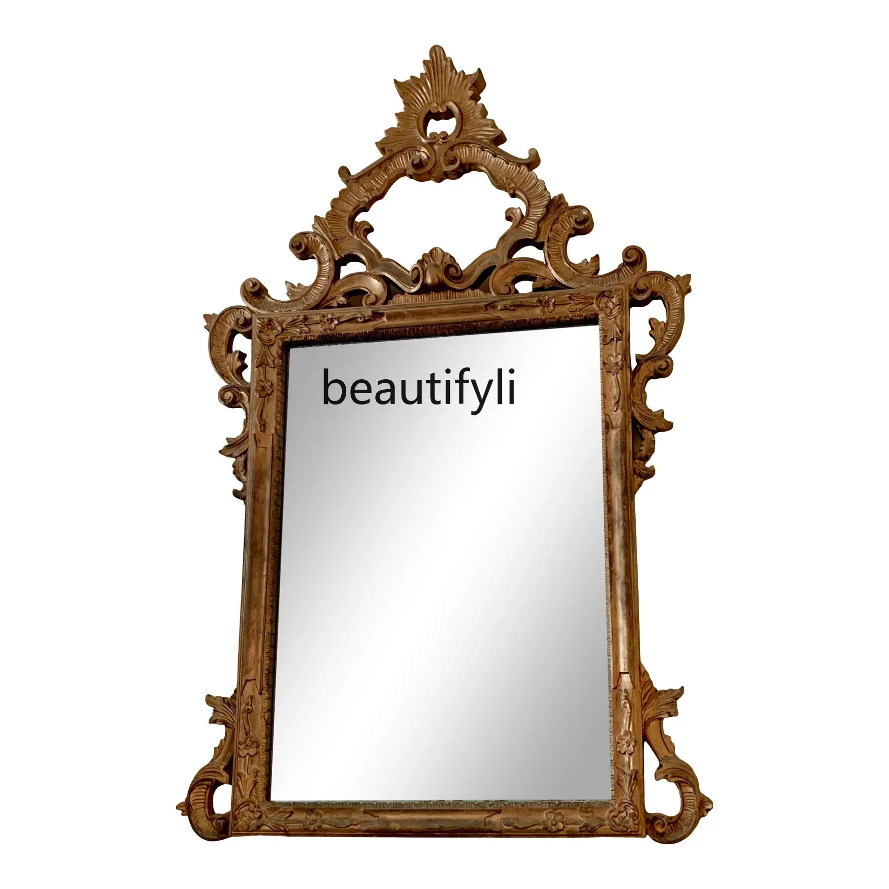 

French retro decorative mirror bedroom living room background wall hanging mirror European bathroom mirror wall hanging