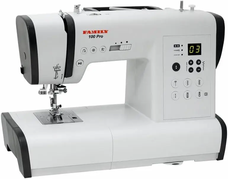 

Family 100 Pro|Computerized Easy-To-Use Sewing Machine With Top Loading Bobbin (Horizontal Rotary Hook), 163 Stitch