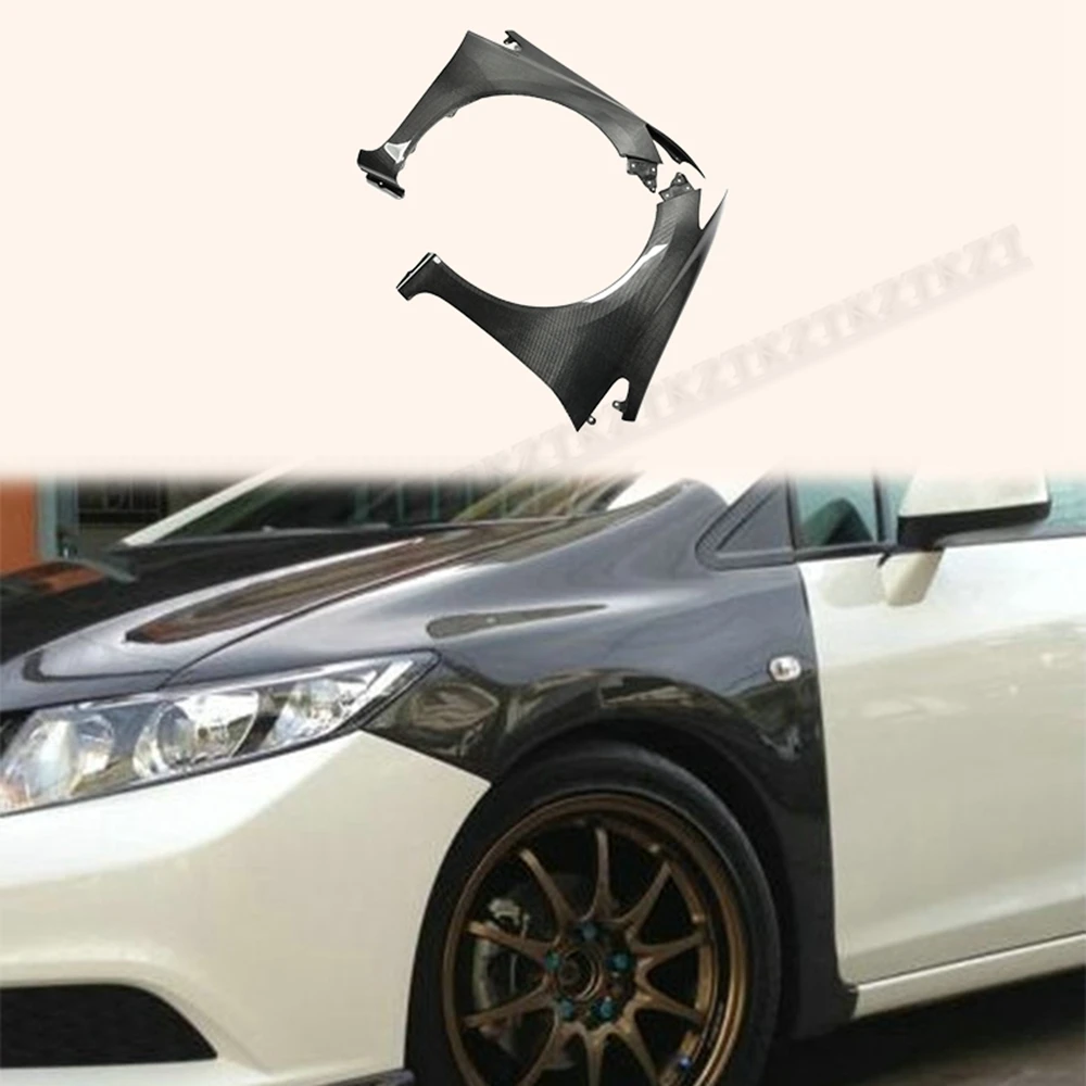 For Honda 9Th Generation Civic 2012-2014 Fb2 Fb4 Fb6 Oem Front Fender (Can Be Done With Or Without Indicator Hole) Carbon Fiber