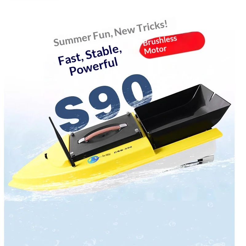 Yuerlang S90 Gps Bait Boat Brushless High Power Remote Control Multifunctional Auto Return 500m Precision Fish Finder Durable