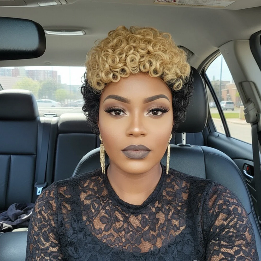 Afro Wigs Short Cur… - image