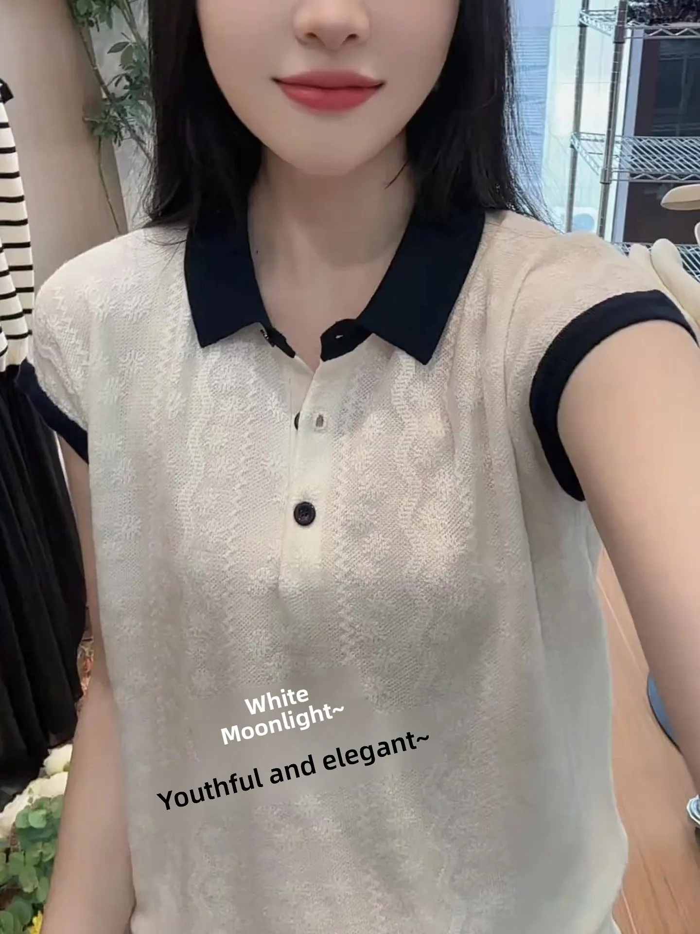 

Женский вязаный топ из ледяного шелка Ele ort Sve, модный летний, с цветными блоками, вышивкой на воротнике, элитный бренд, корейский стиль