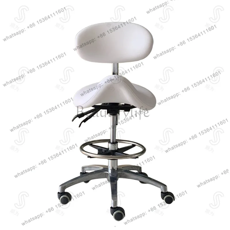 Factory Direct Sales Adjustable Roller Chair with Backrest for Beauty Salons 3
