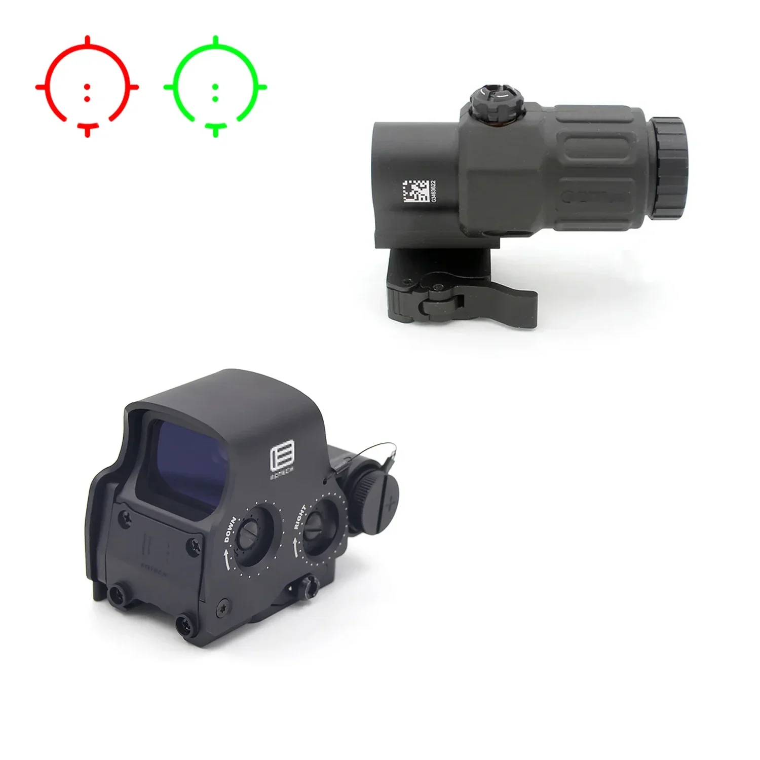 558+G43/G33 Holographic Collimator Sight Red Dot Optic Sight Hunting Gear W/20mm Rail Mounts&Quick Detach Lever