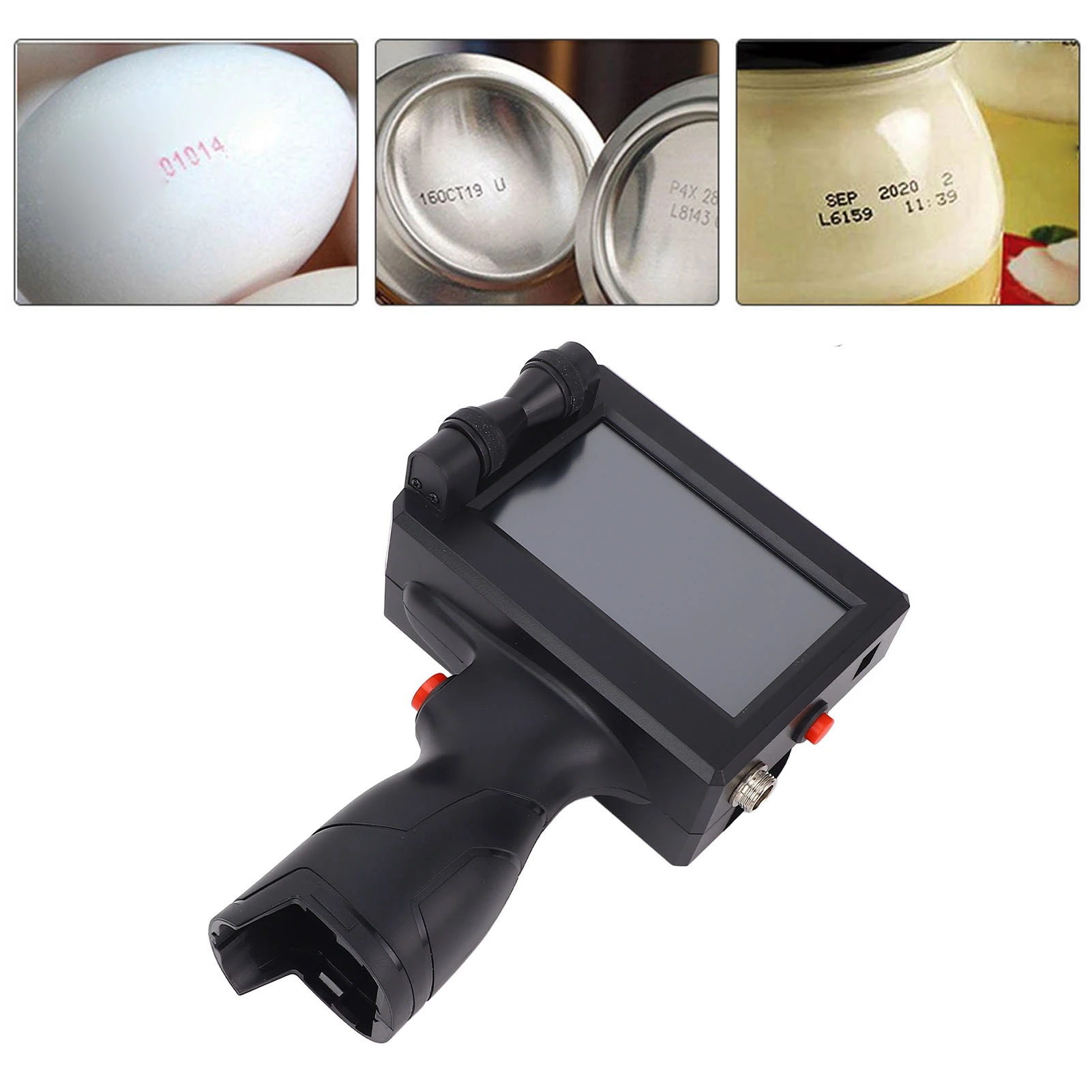 Handheld Inkjet Printer 2-12.7mm Height Adjustable 4.3 Inch Touchscreen Portable Inkjet Printer with Cartridge Inkjet Printer