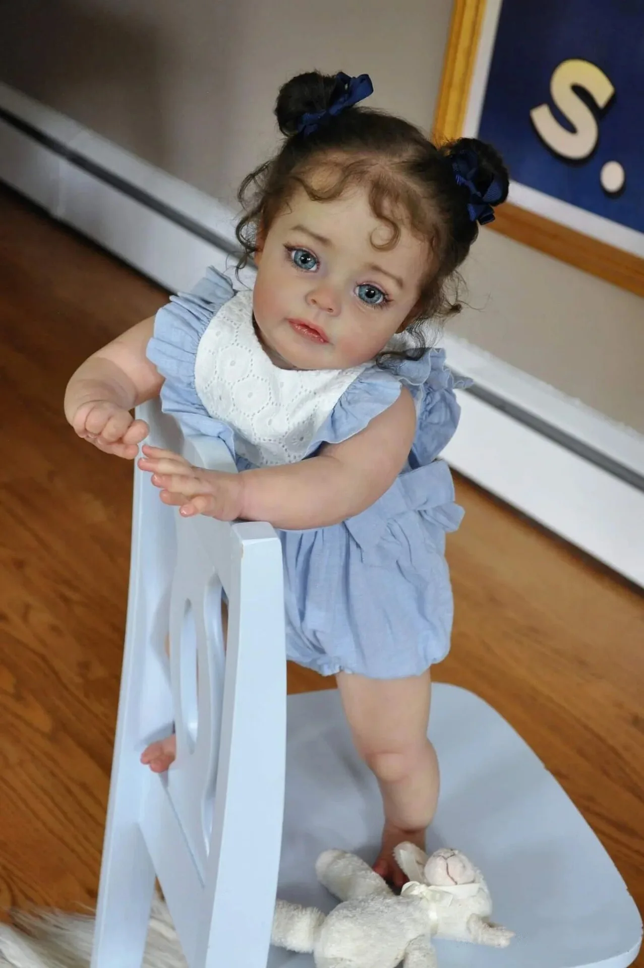 Cute Realistic Soft Body Silicone 60 CM 23 Inch Long Hair Lifelike Reborn Baby Girl Doll Toy Princess Toddler Bebe Birthday Gift