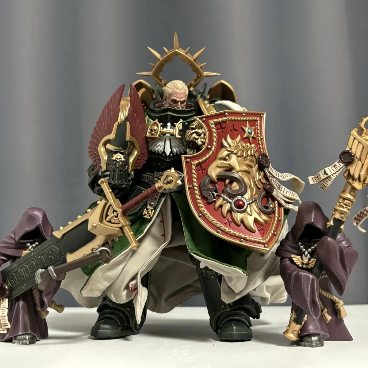 JOYTOY Warhammer 40k 1/18 figurka ciemne anioły Primarch lew Jonson figurka anime stawy ruchome figurka kolekcja zabawek