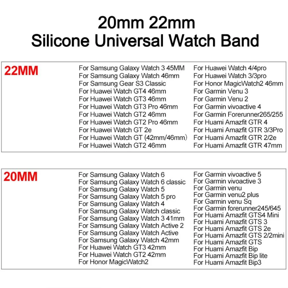 22mm 20mm Watch Band for Samsung Galaxy Watch 5 6 7 4 6 Classic Active 2 Magnetic Silicone Straps for Amazfit Bip 3 Huawei GT4 3 image 3