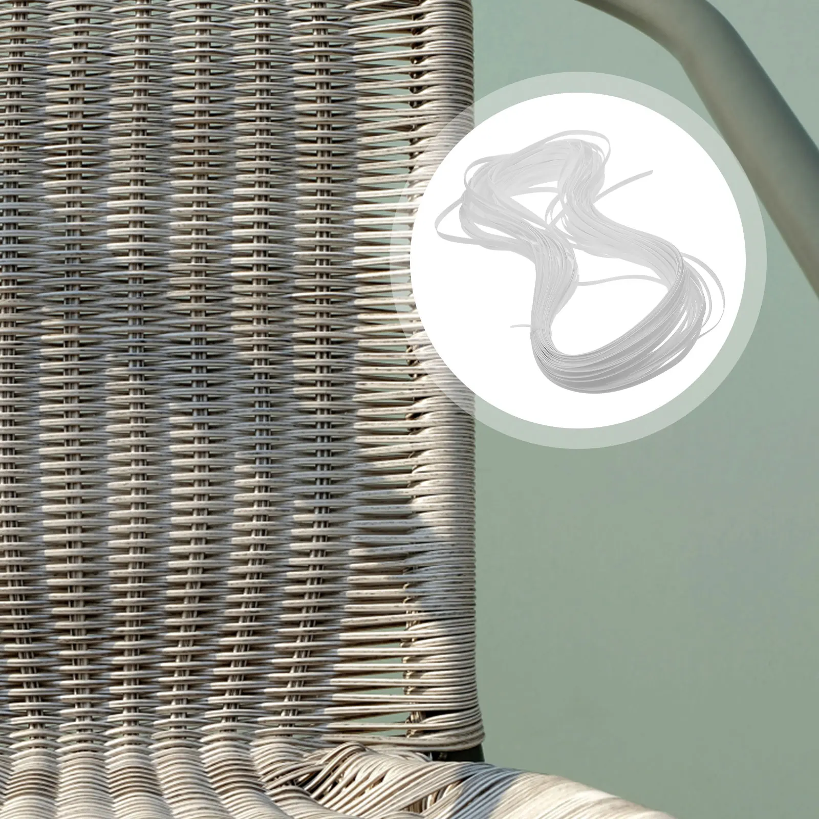 White PE Plastic Rattan Weaving Repair Material Chair Balcony Furniture Fixing Kit Wicker Strips For Basket