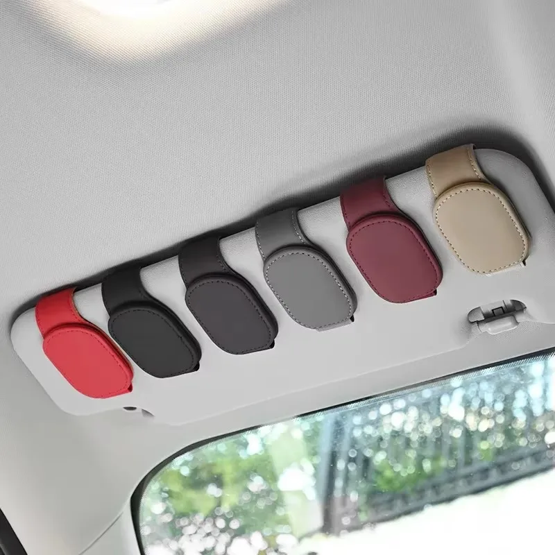 

Universal Car Auto Sun Visor Glasses Box Sunglasses Clip Card Ticket Holder Stand Fastener Pen Case Eyeglasses Car Accessories