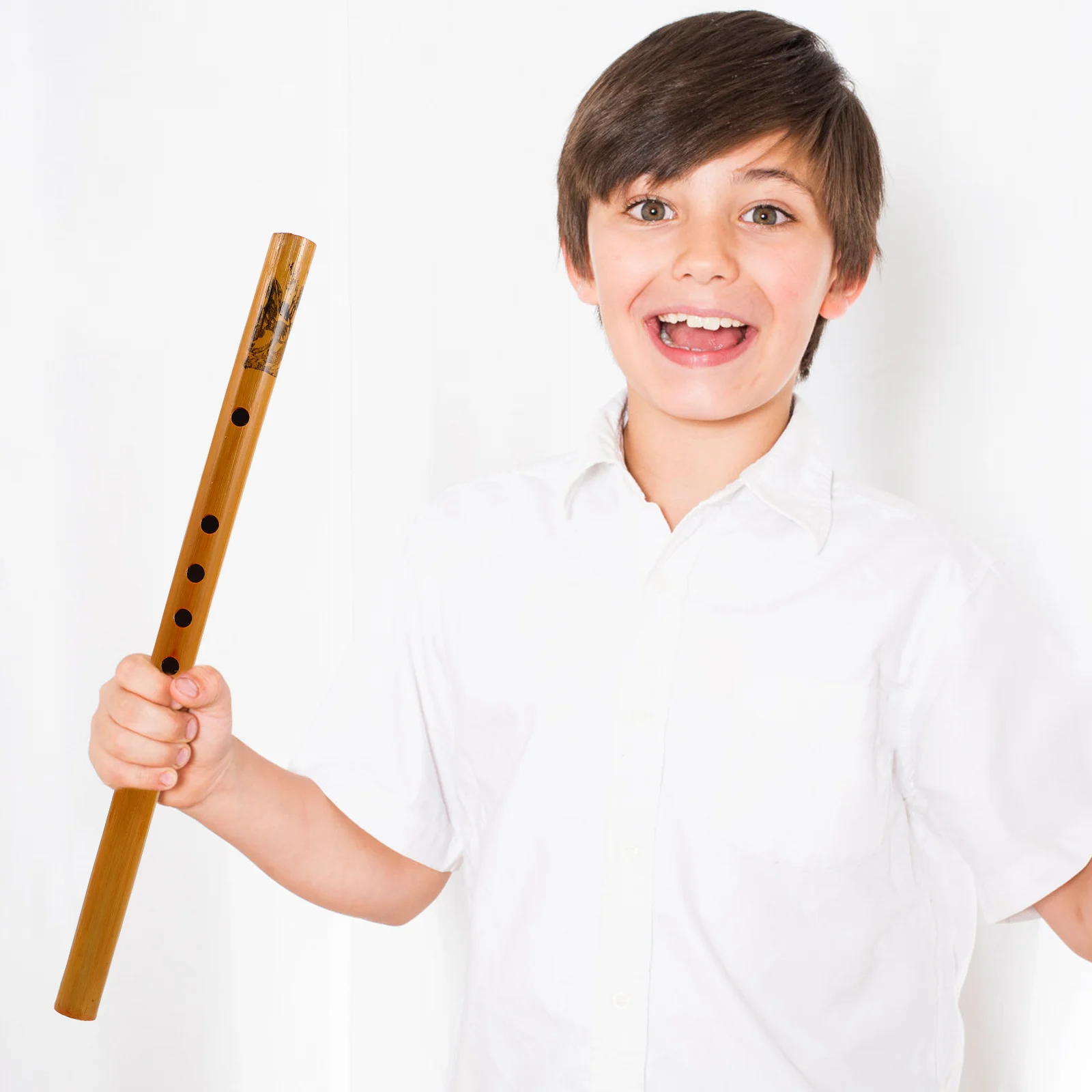 

Recorder Instrument 33cm Beginner Flute Bamboo Student Vertical Whistle Wind Traditional Portable Practice