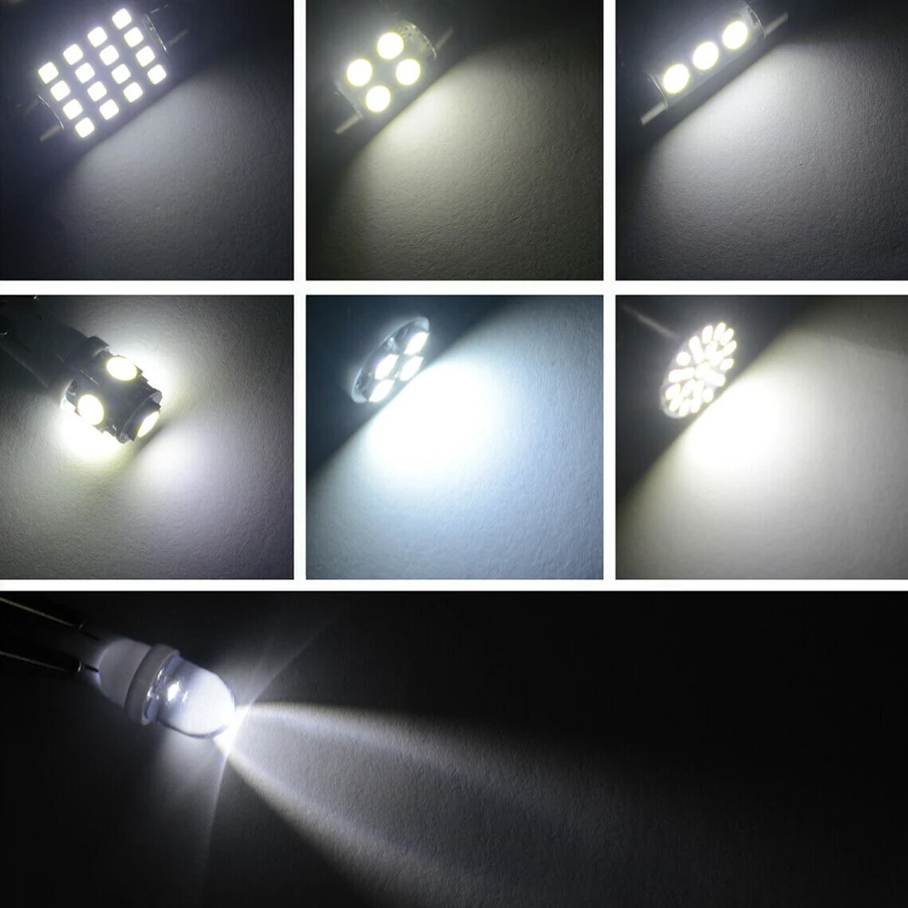 28Pcs Universal White Car Interior LED Lights Combination Light Reading Light Light Tuning Durable Car Interior Accessories