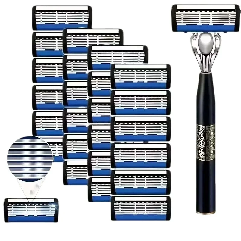 

Waysh Unisex Manual Shaver, Razor, Manual Shaving, 1 Holder + 24Blades