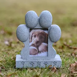 pet dog sacrifice tombstone can place Photo Creative resin simulation monument memorial stone Weather-Resistant dog tombstone