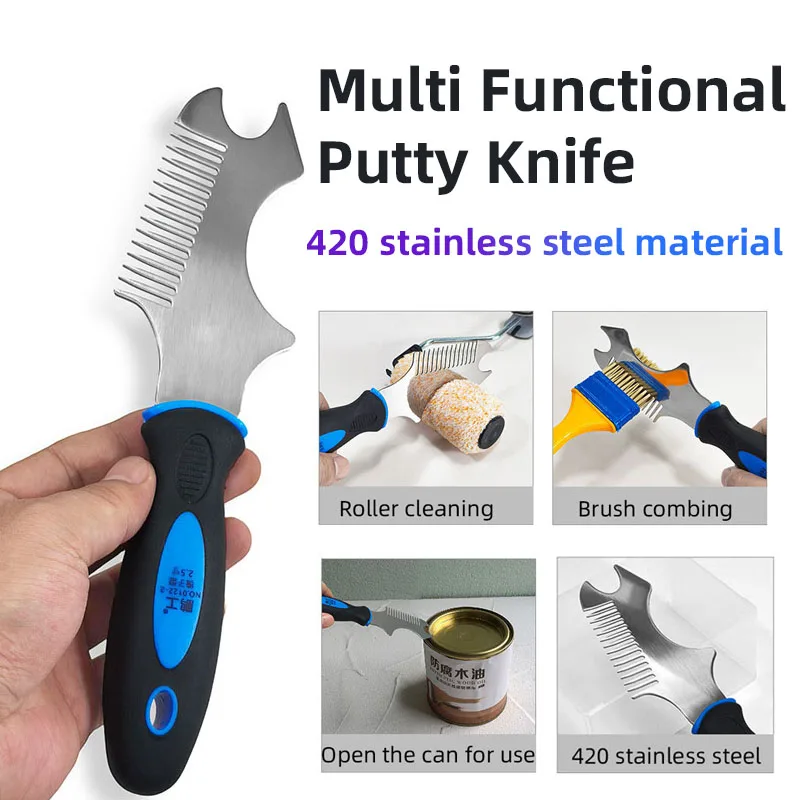 

Многофункциональный шпатель из нержавеющей стали, валик для чистки, бытовой очиститель для рисования, принадлежности для строительства