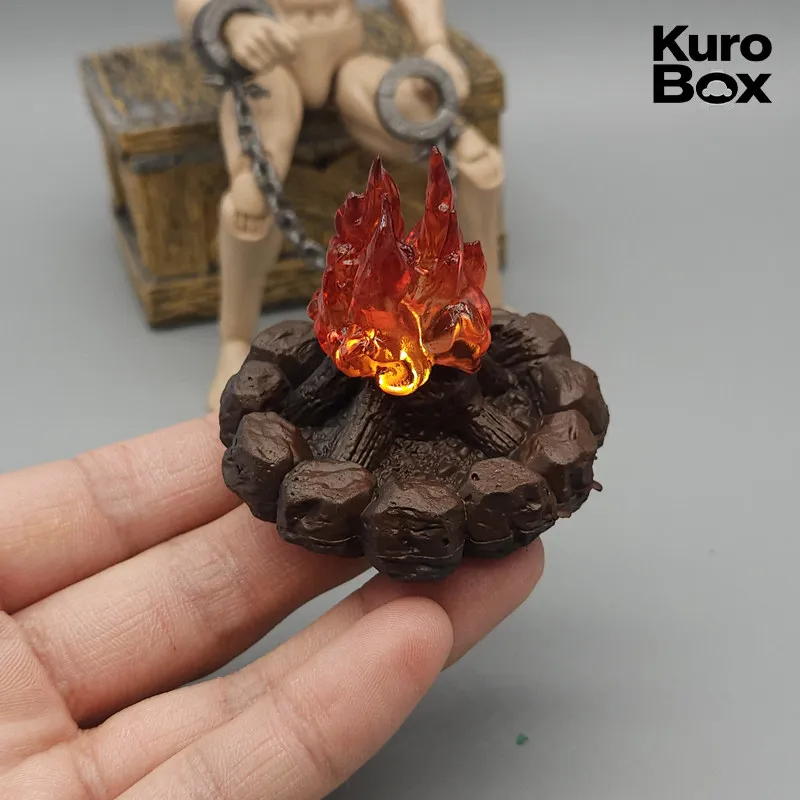 

Универсальная миниатюрная модель костра с LED-подсветкой в масштабе 1/12, аксессуар для диорамы, для коллекционеров фигурок и сцен кемпинга