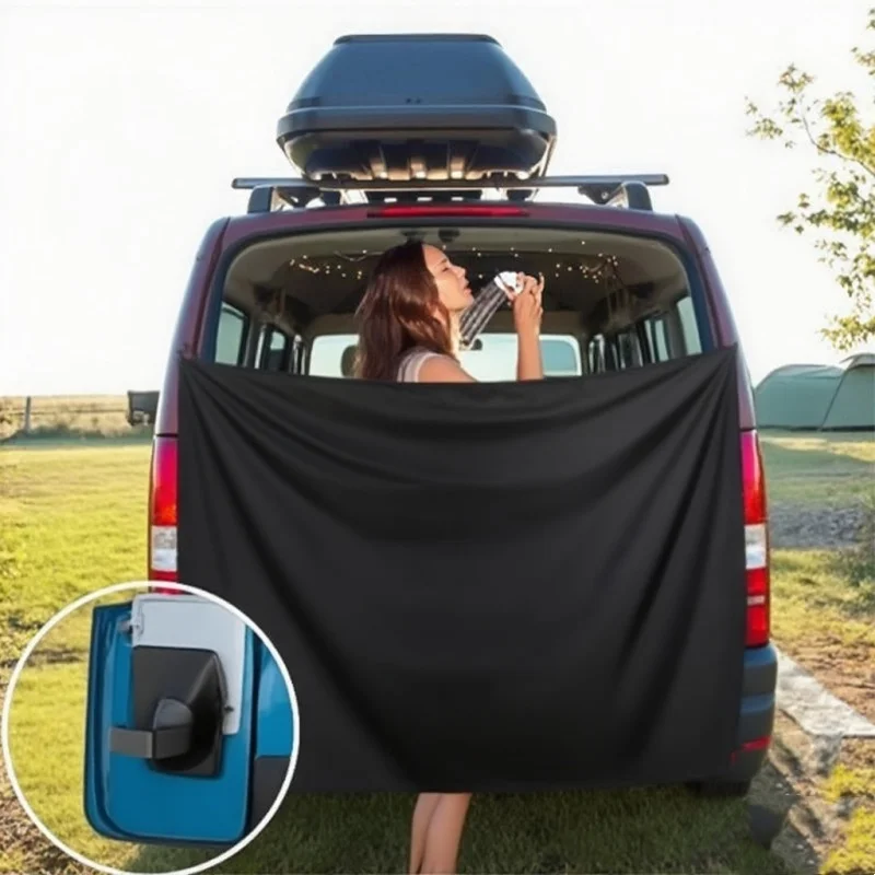 

1 шт., кемпер, фургон, дверь сарая, конфиденциальные шторы, крышка с крючками, уличная занавеска для душа, удобный солнцезащитный козырек для автофургона и изоляционная занавеска