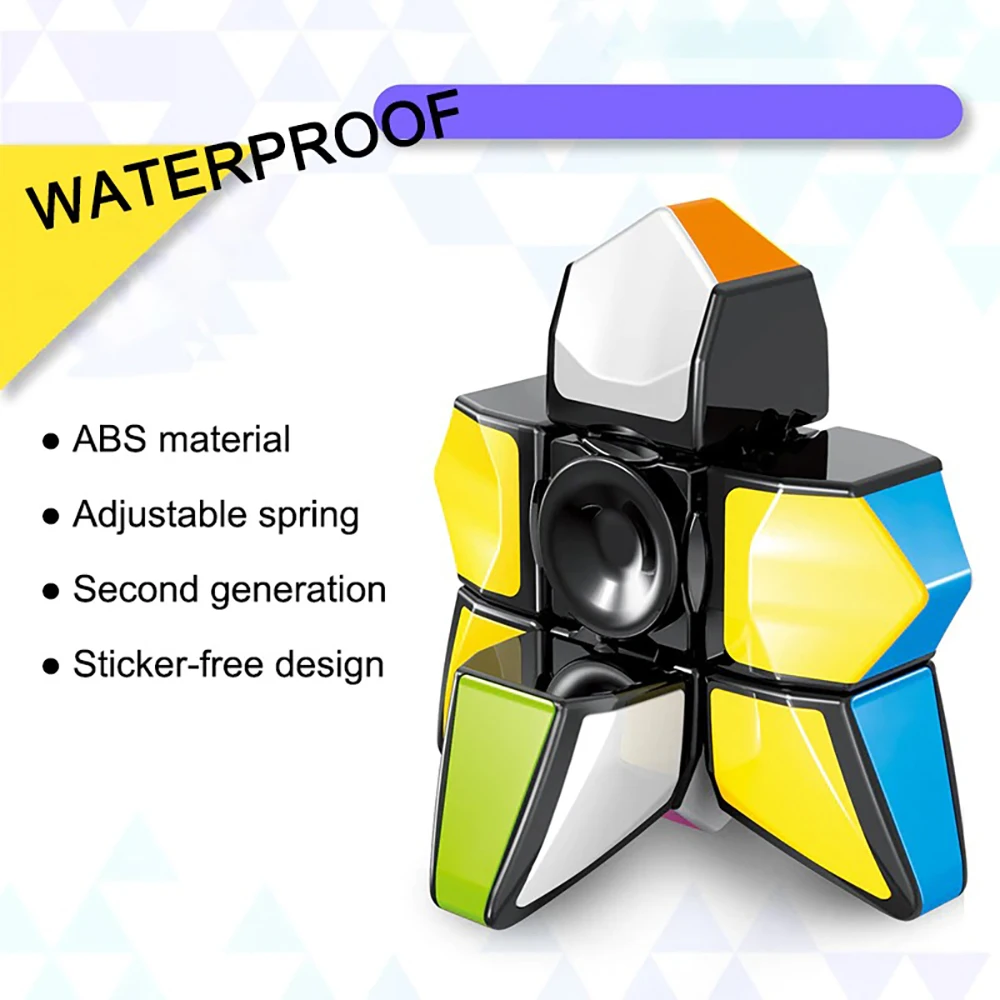 Magic Cube 3D Puzzle Spinner 1X3X3 Speed Gyro Fingertips Fidget Toy Anti Stress Sensory ADHD Educational Games for Kids Adults