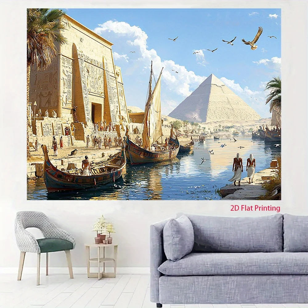 Ultimate Ancient Egyptian Pyramids Wall Tapestry Hanging Polyester Fabric Art Decor Scroll Poster for Home Room Decor GiftsRoyal