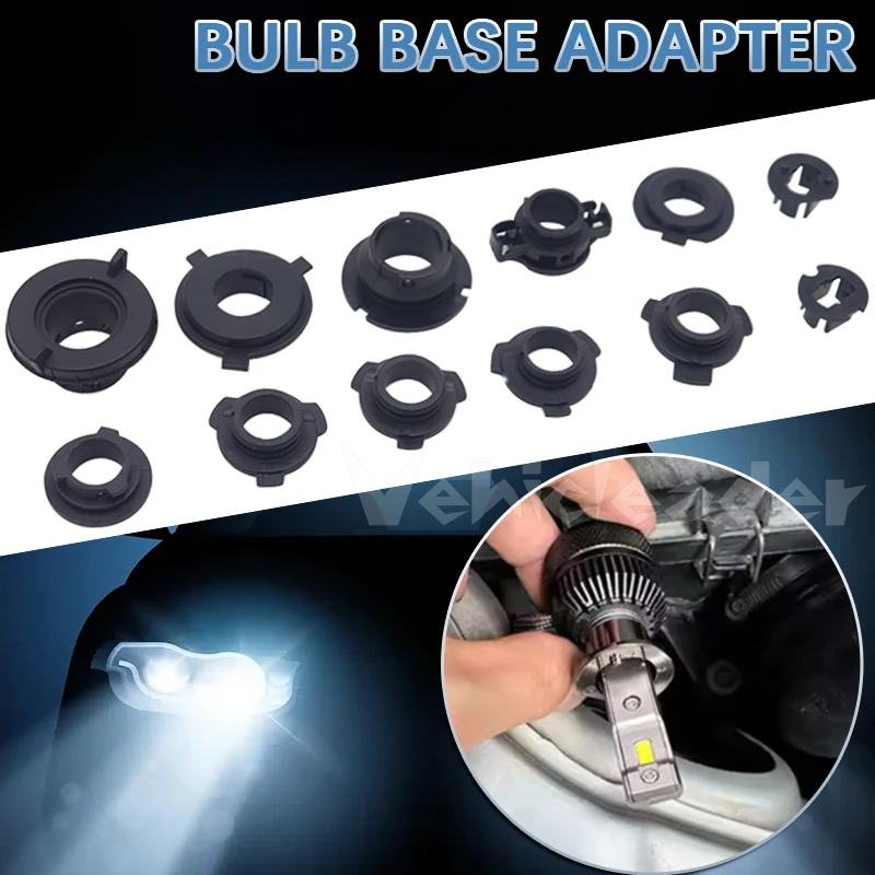 2Pcs H1 Car LED Headlight Bulb Adapter Holder Base Sockets Headlamp Retainers
