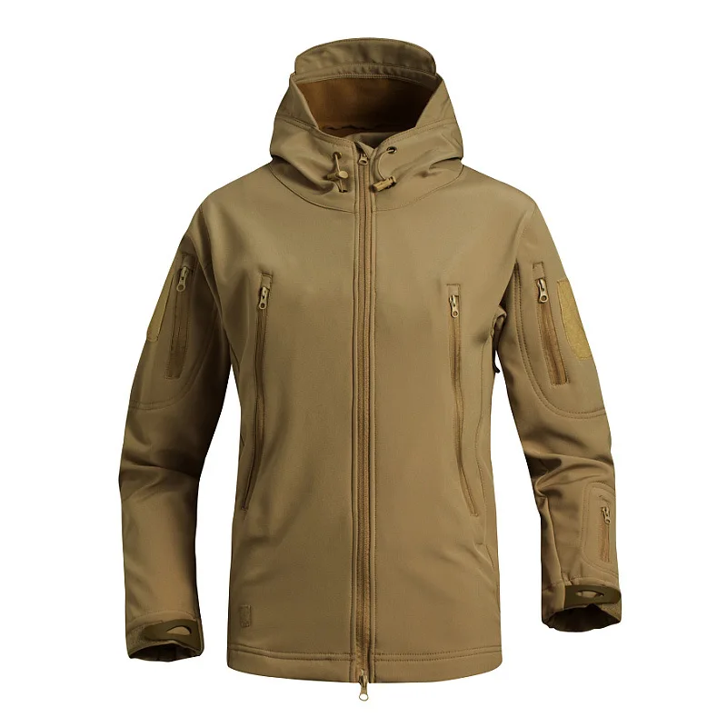 

Men's Waterproof Softshell Tactical Jacket Winter Windproof Fleece Hoodie Jacket Outdoor Hiking Skiing Windbreaker Coat