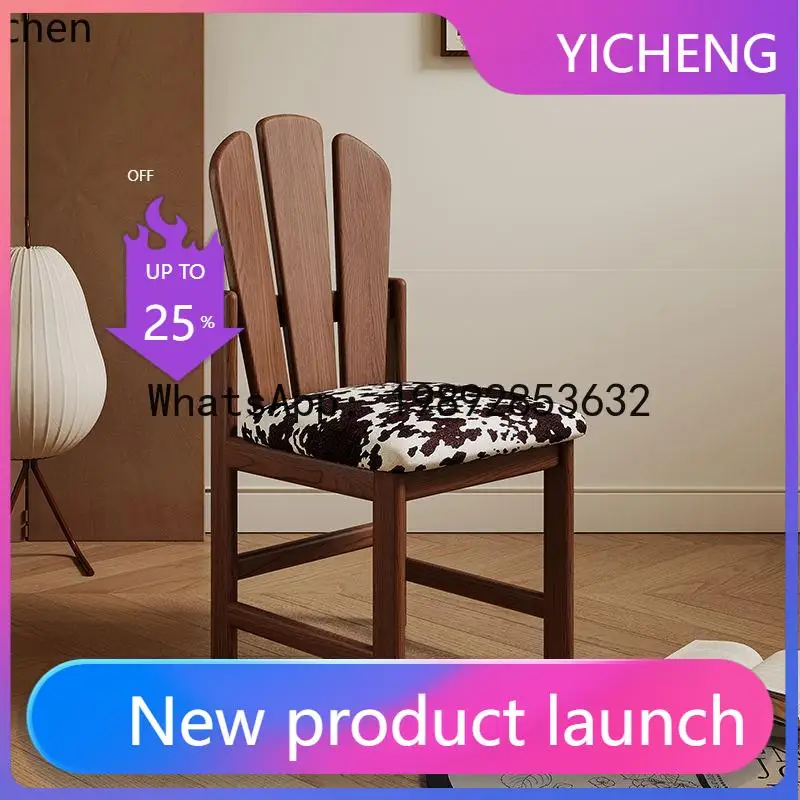 

H2 medieval solid wood dining chair creative artist home desk chair cafe leisure makeup