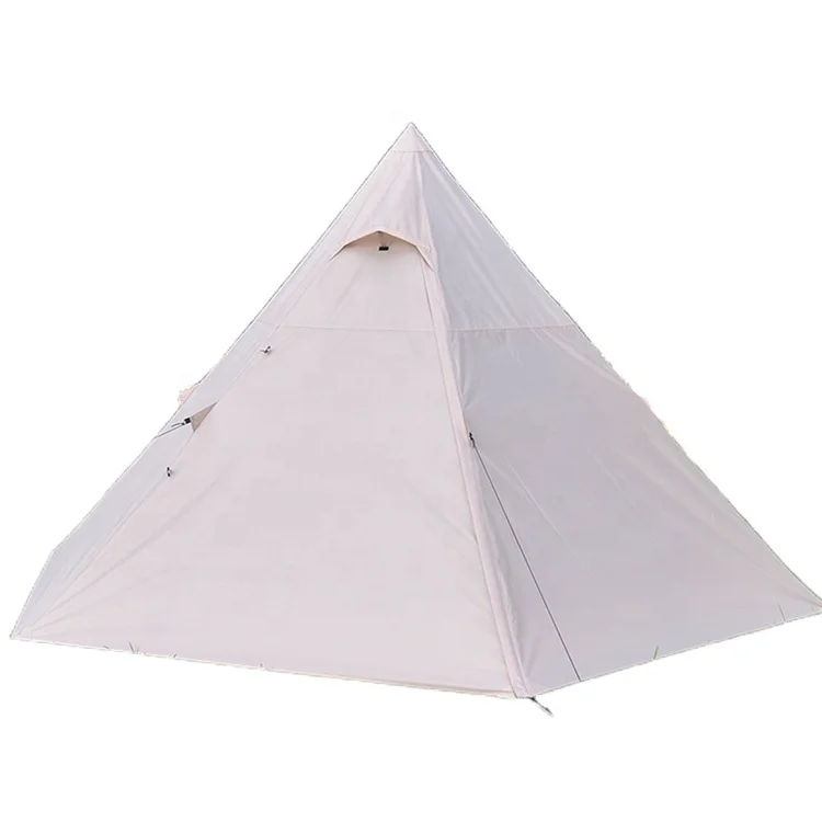 Hot Selling Glamping Waterproof Camping Single Outdoor Trekking Triangle Teepee Pyramid Tent