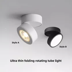 Dimmable 7W 10W Slim COB Ceiling Recessed Downlight 360 Degree Rotatable 90degree Foldable LED Spot Light Indoor Lighting