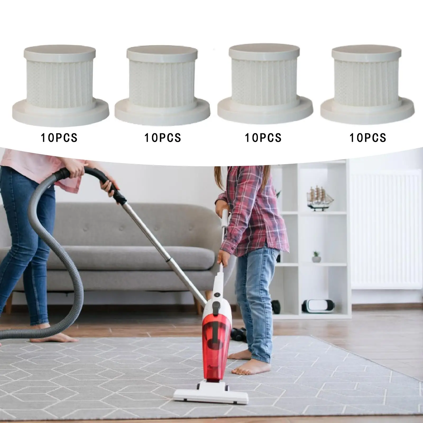 10 peças filtro de substituição para aspirador de pó removedor de pó filtro de vácuo peças de aspirador de pó