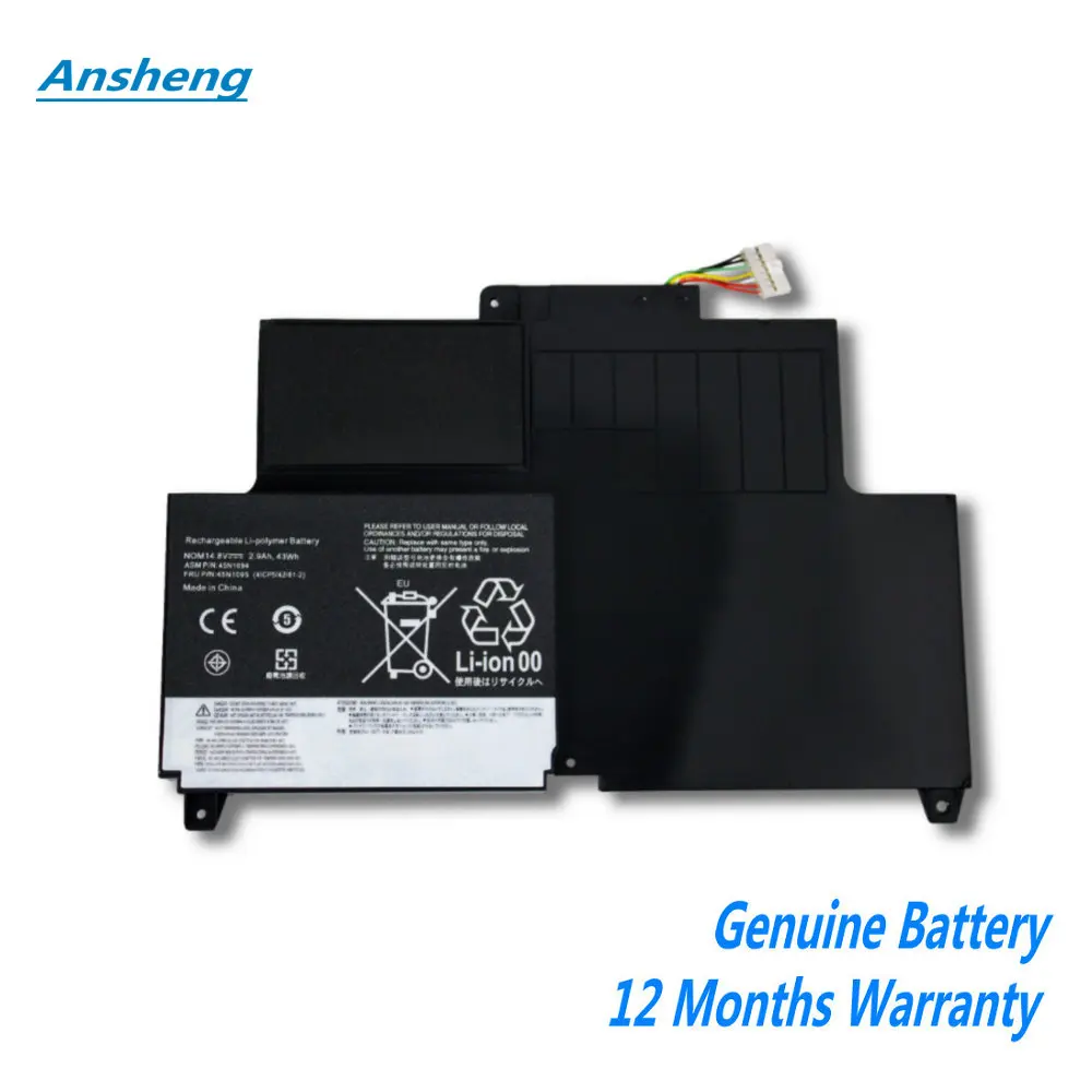 

14.8V 43WH 45N1092 Laptop Battery For Lenovo ThinkPad S230u Thinkpad Twist S203U 45N1093 45N1094 45N1095