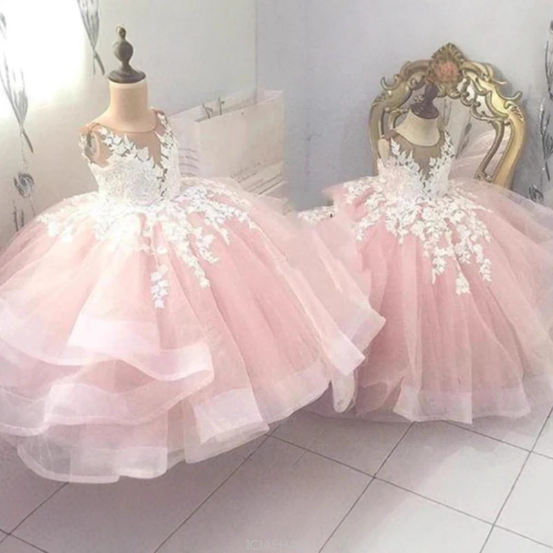 

Вечернее платье, детские винтажные платья принцессы для девочек, одежда, розовое свадебное платье с цветочным узором, костюм для фортепиано, детская одежда на день рождения