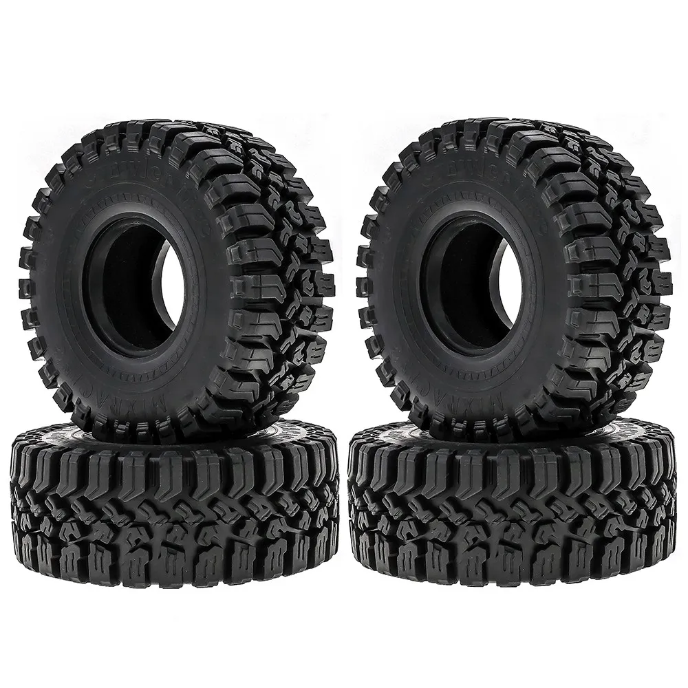 4pcs 1.9 Inch Rubber Tyre 120*48mm For 1/10 Rc Crawler Car Traxxas Trx4 Axial Scx10 Wraith Scx10 Yikong Rgt Wrangler 1.9 Wheel