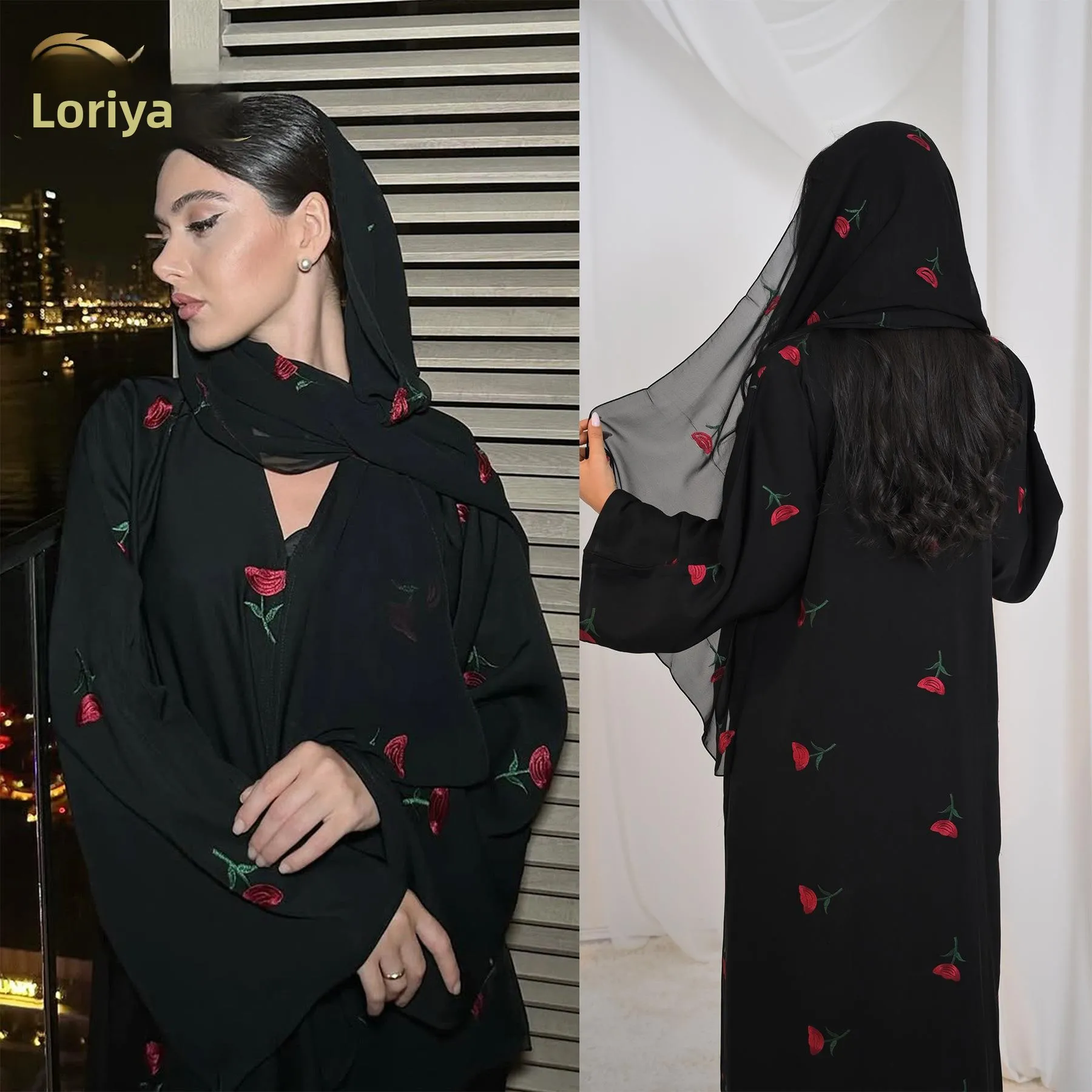 

Middle East Flower Embroidery Open Cardigan LR064 Long Sve Autumn Faion Men's Set No Brand Dubai Ebay