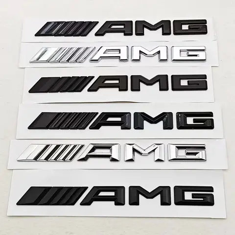 3D ABS Auto Buchstaben Logo AMG Abzeichen Hinten Stamm Emblem Aufkleber Für Mercedes Benz AMG A B C E G W211 W203 W204 W210 W124 Zubehör