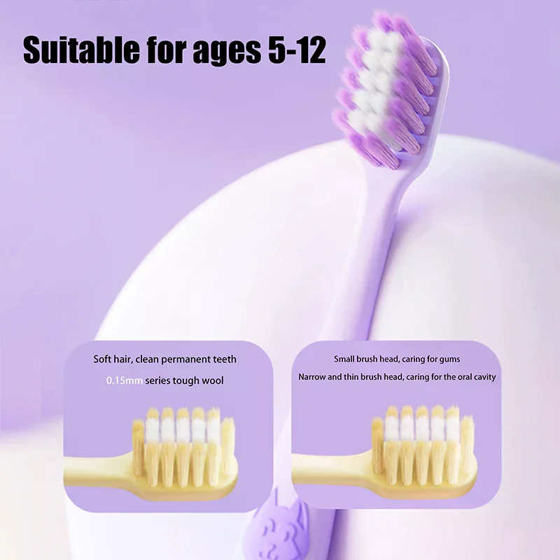 Children's Dog Paw Shape Toothbrush Soft Bristle Teeth Whitening Brushes For 2-12 Years Old Kids Toothbrushes Dental Oral Care