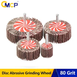 CMCP 80 Grit 25-80mm Sanding Flap Wheel Disc Abrasive Grinding Wheel for 6mm Shank Dremel Accessories Sandpaper Polishing Tools